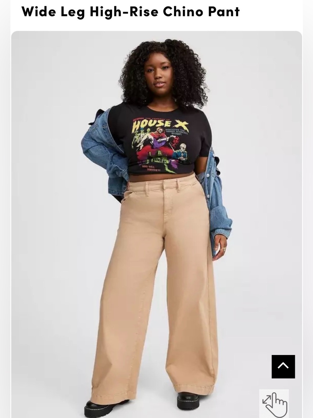 NWT Wide Leg High-Rise Chino Pants Sz 14